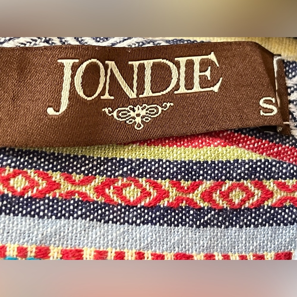 Vintage Striped Short Sleeve Cotton Dress by Jondie Size S - Picture 10 of 10